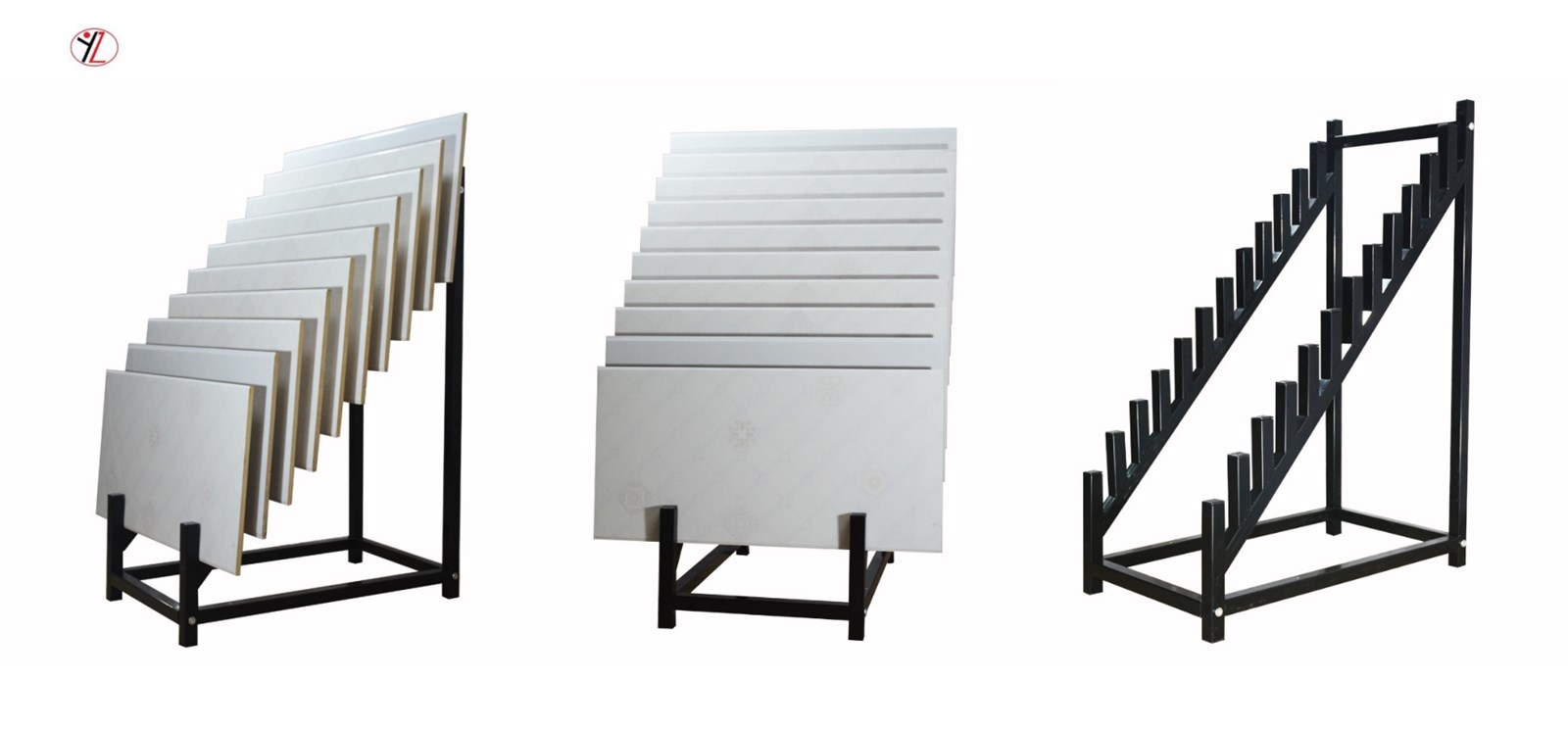 for Sale Metal Material Floor Ceramic Tiles Display Stand Rack for Tile Showroom Ceramic Panel Display Floor Model