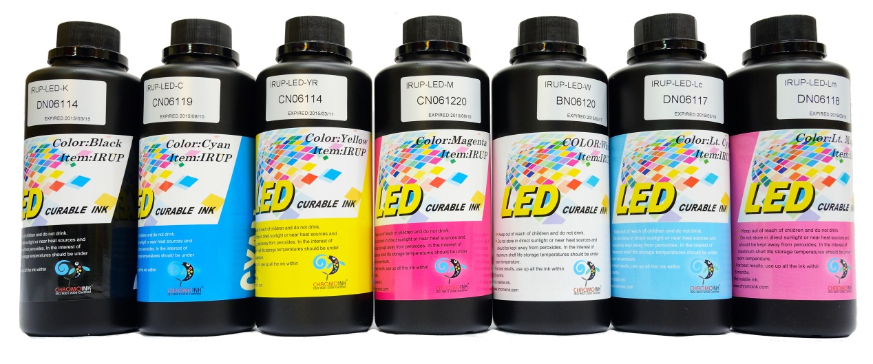 CHROMOINK LED UV leather inkOrganotin free for shoes Konica Ricoh Gen56