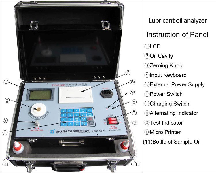 engine hydraulic compressor oil quality test device