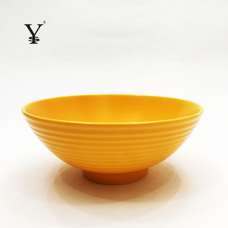 Porcelain Big Bowl Ramen 8 inch Colouredglaze and Underglaze Strawberry Lemon