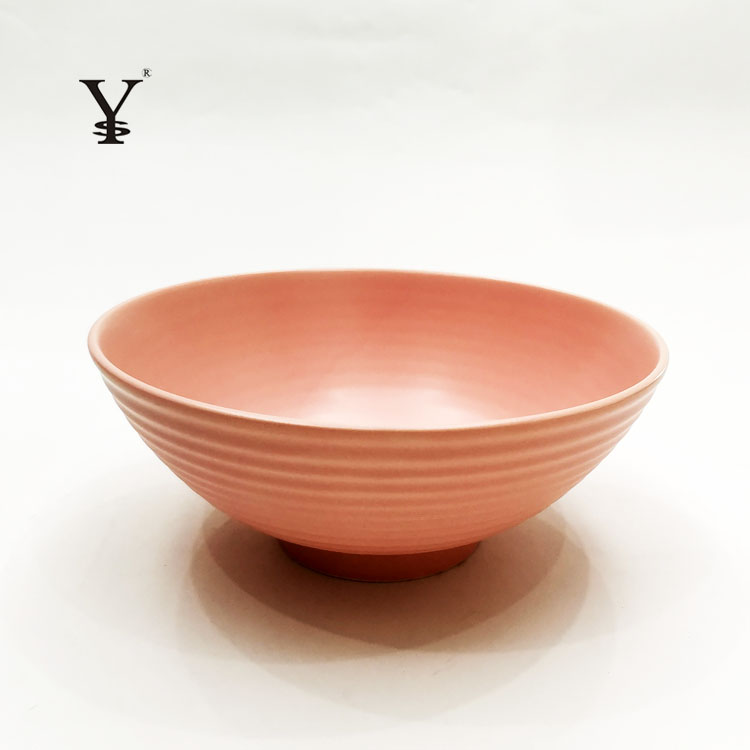 Porcelain Big Bowl Ramen 8 inch Colouredglaze and Underglaze Strawberry Lemon