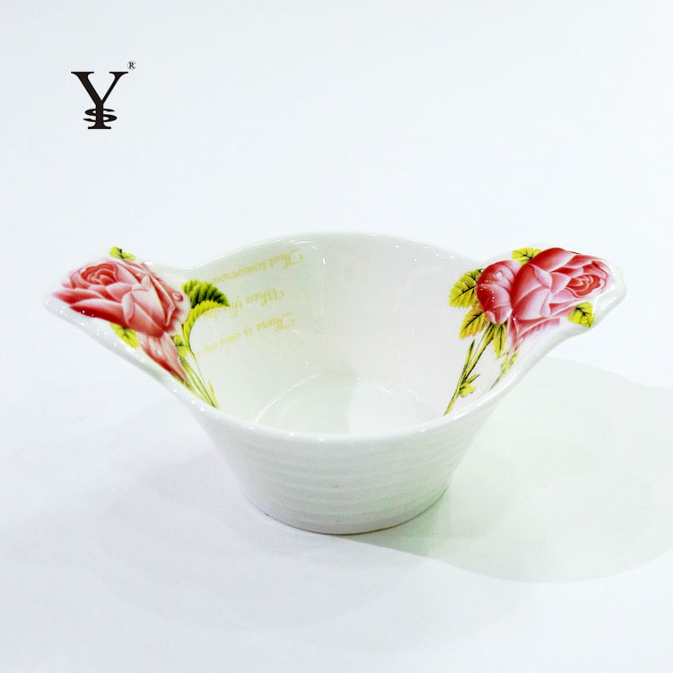 24pc Snack Dish White Porcelain Rose Decoration Sauce Nut Dish 24pc Snack Dish White Porcelain Rose Decoration Sauce Nut Dish