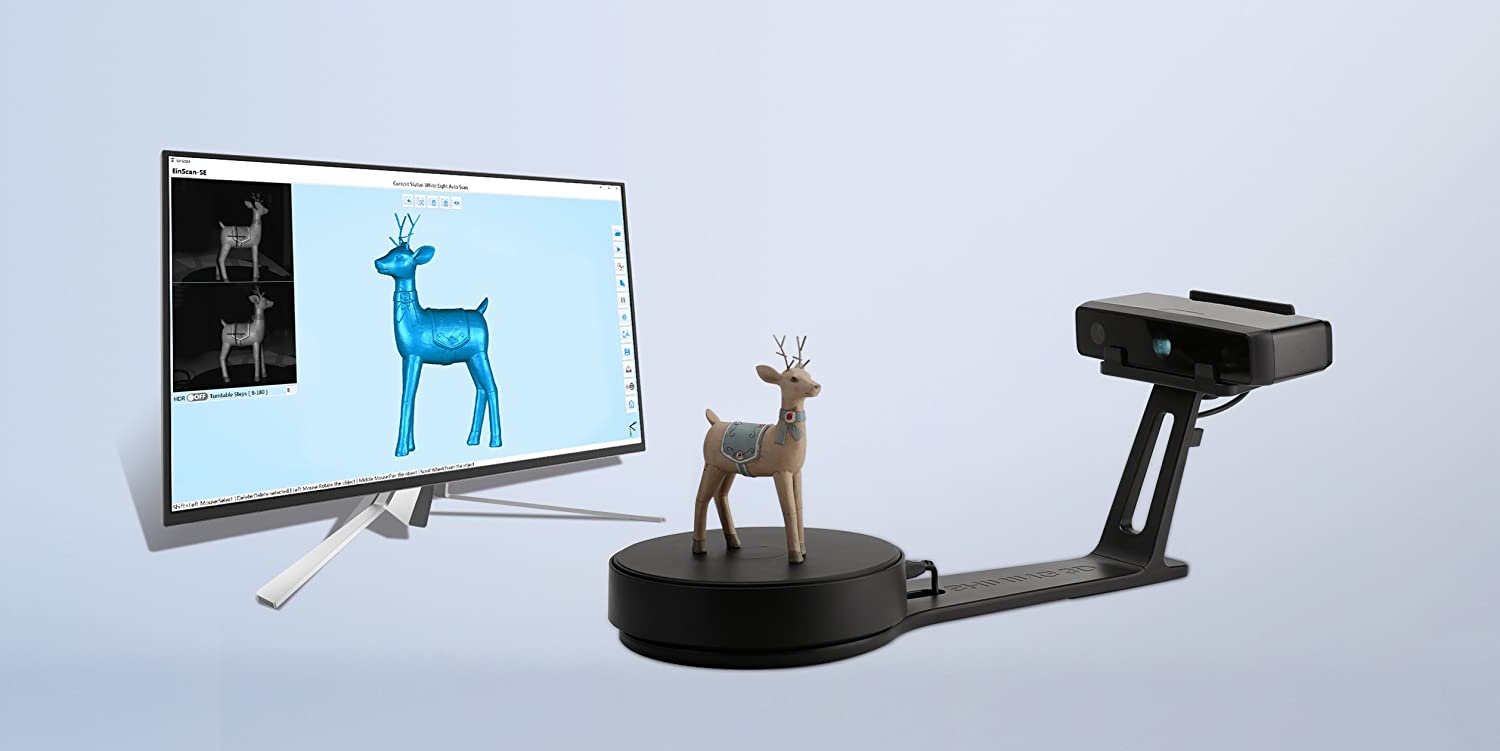 Newest EinScan SE Desktop 3D Scanner DualMode Fixed and Auto Scan 01 mm Accuracy