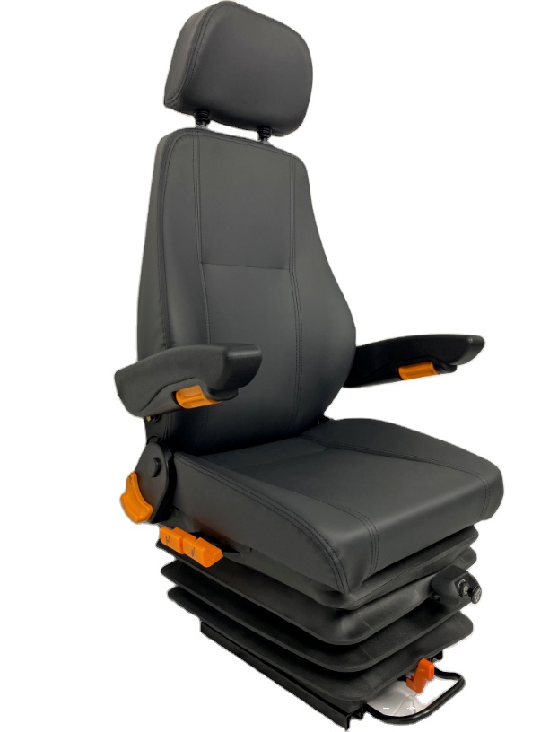 China Supply Heavy Duty Breathable PU Leather 24volt Compressor Air Suspension Driver Truck Seat
