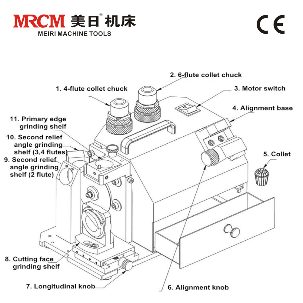 End Mill Sharpener Machine MRX3