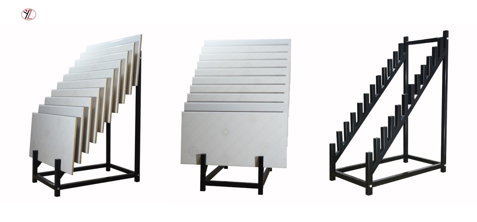 Decorative Showroom Waterfall Ceramic Tile Sample Display Rack with Wholesale Price