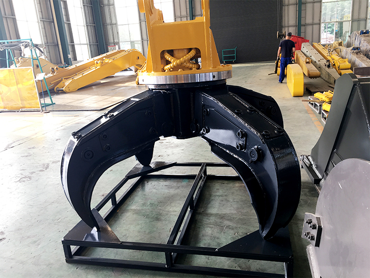 MONDE excavator stone orange grapple
