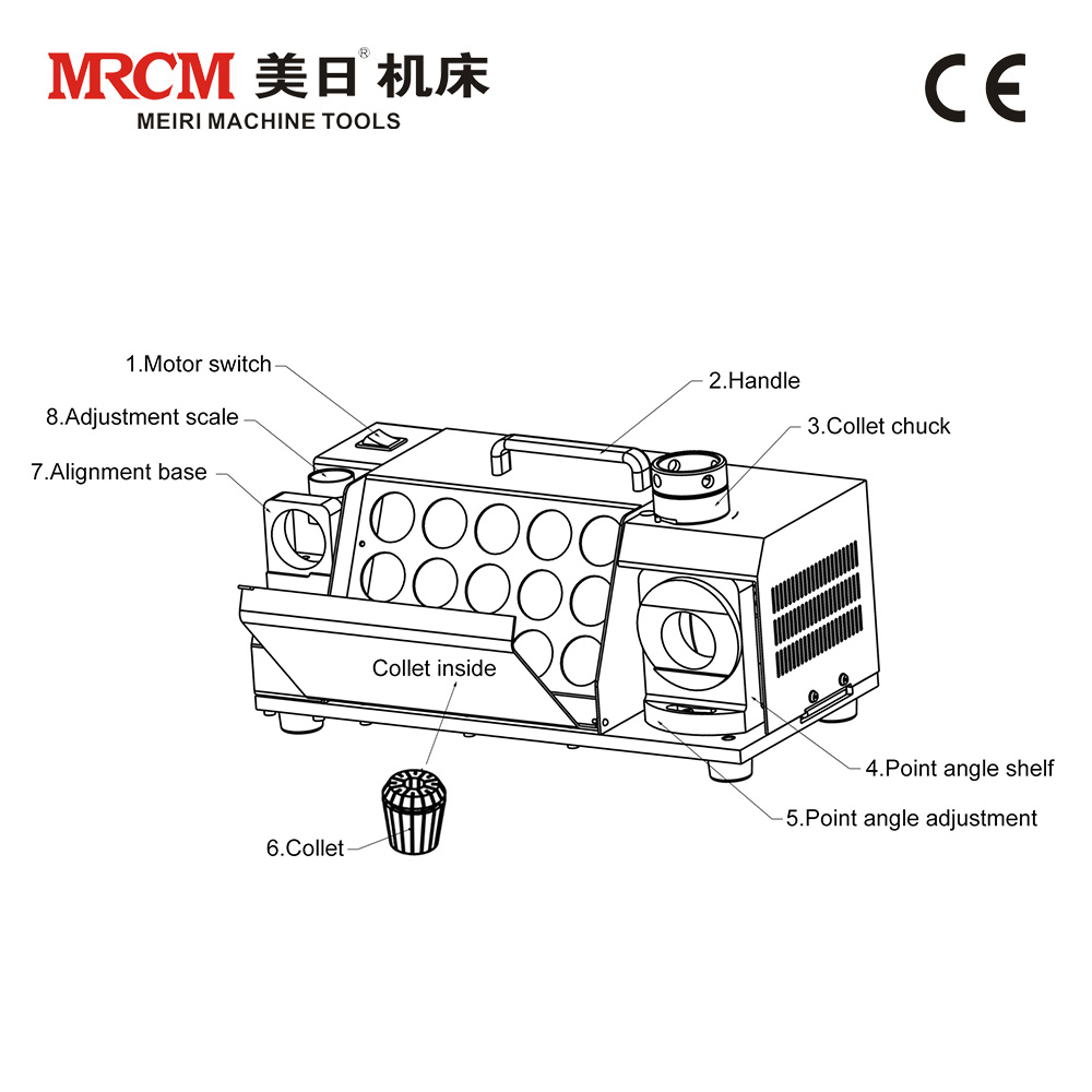 MR26D Drill Bit Sharpener grinding range from 1326mm