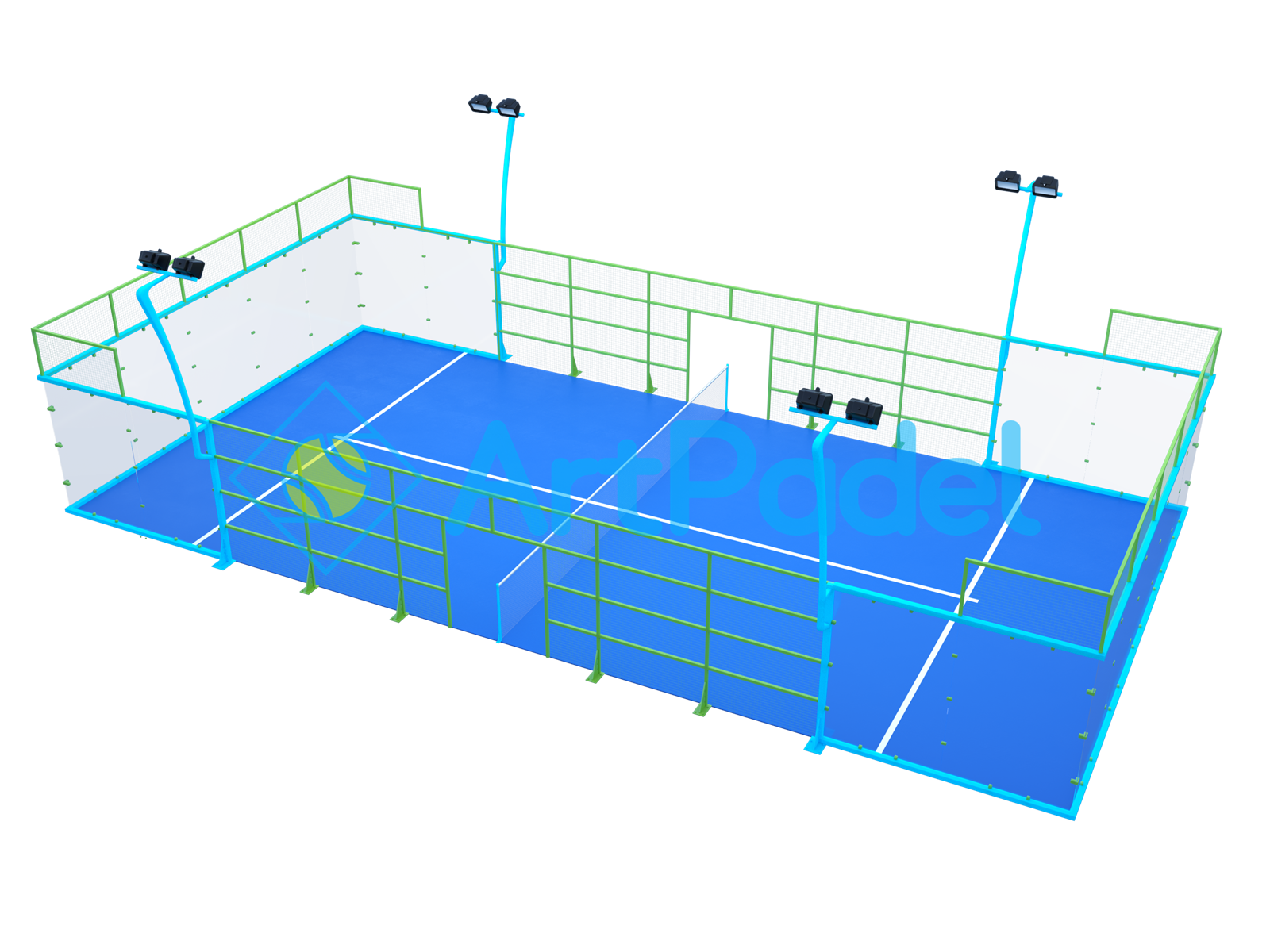 Padel tennis court from Art padel Panoramic padel courtin Door