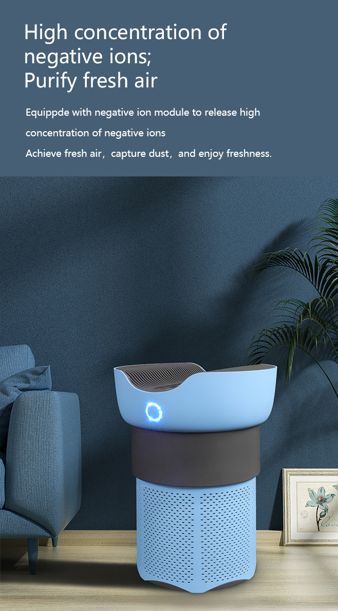 Newly Colored Table Air Purifier with Combined Filter