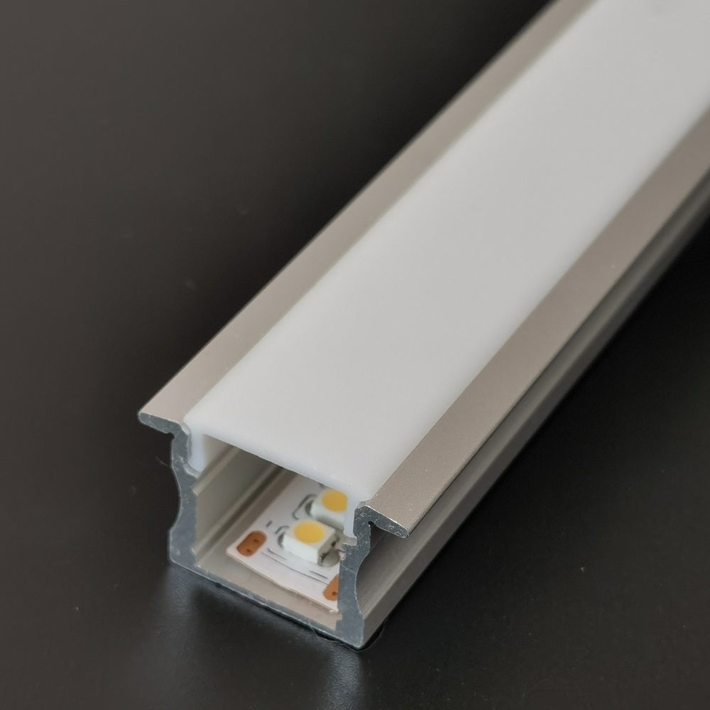 flush mounting Aluminium led profile extrusion U Channel Milky White PC Cover PMMA Diffuser housing for led strip