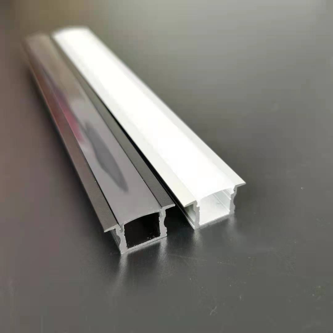 flush mounting Aluminium led profile extrusion U Channel Milky White PC Cover PMMA Diffuser housing for led strip