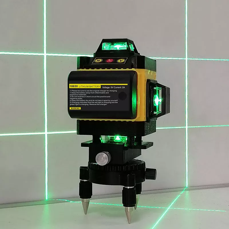 4D Green beam rotary SelfLeveling 360 degree HorizontalVertical 16 lines laser level