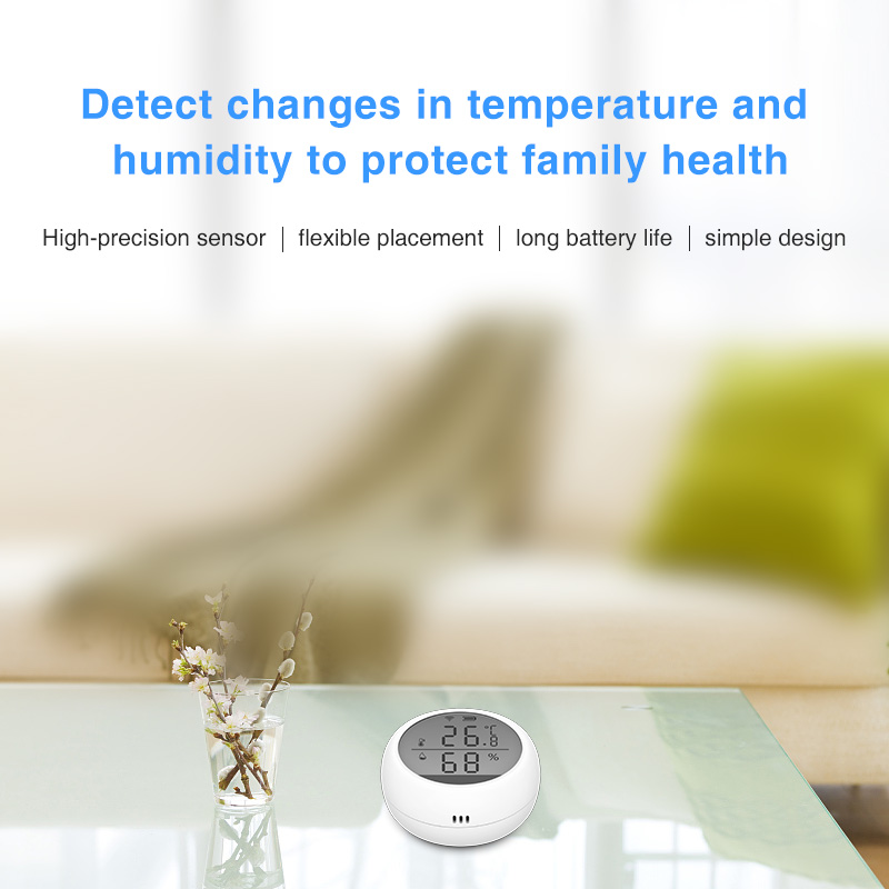 WiFi LCD Sreen Temperature Humidity Alarm Detector