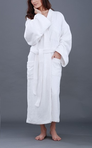A stylish 100 bamboo woven bathrobe