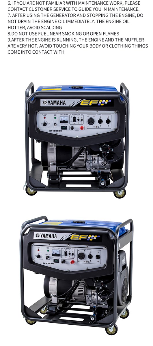 Original fourstroke gasoline generator set EF10500E rated power 8KVA
