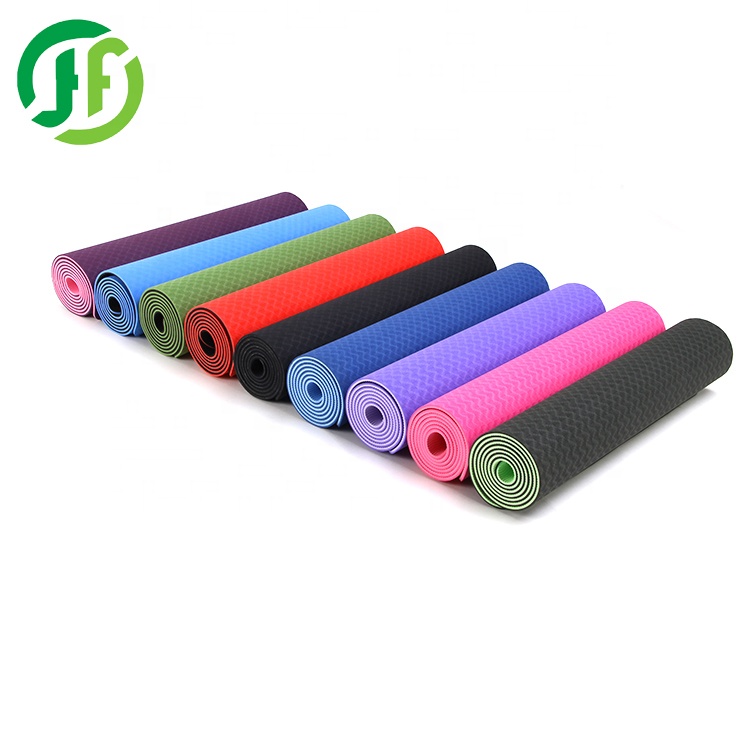 Custom Print Wholesale Eco Friendly Personalized Logo Recycled TPE Yoga Mat with Logo