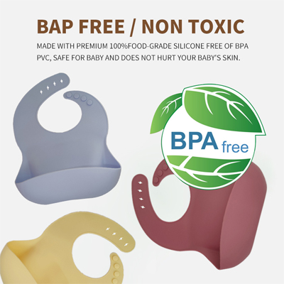 Eco friendly waterproof silicone bib bowl training spoons silicone tableware toddler dishes baby feeding set