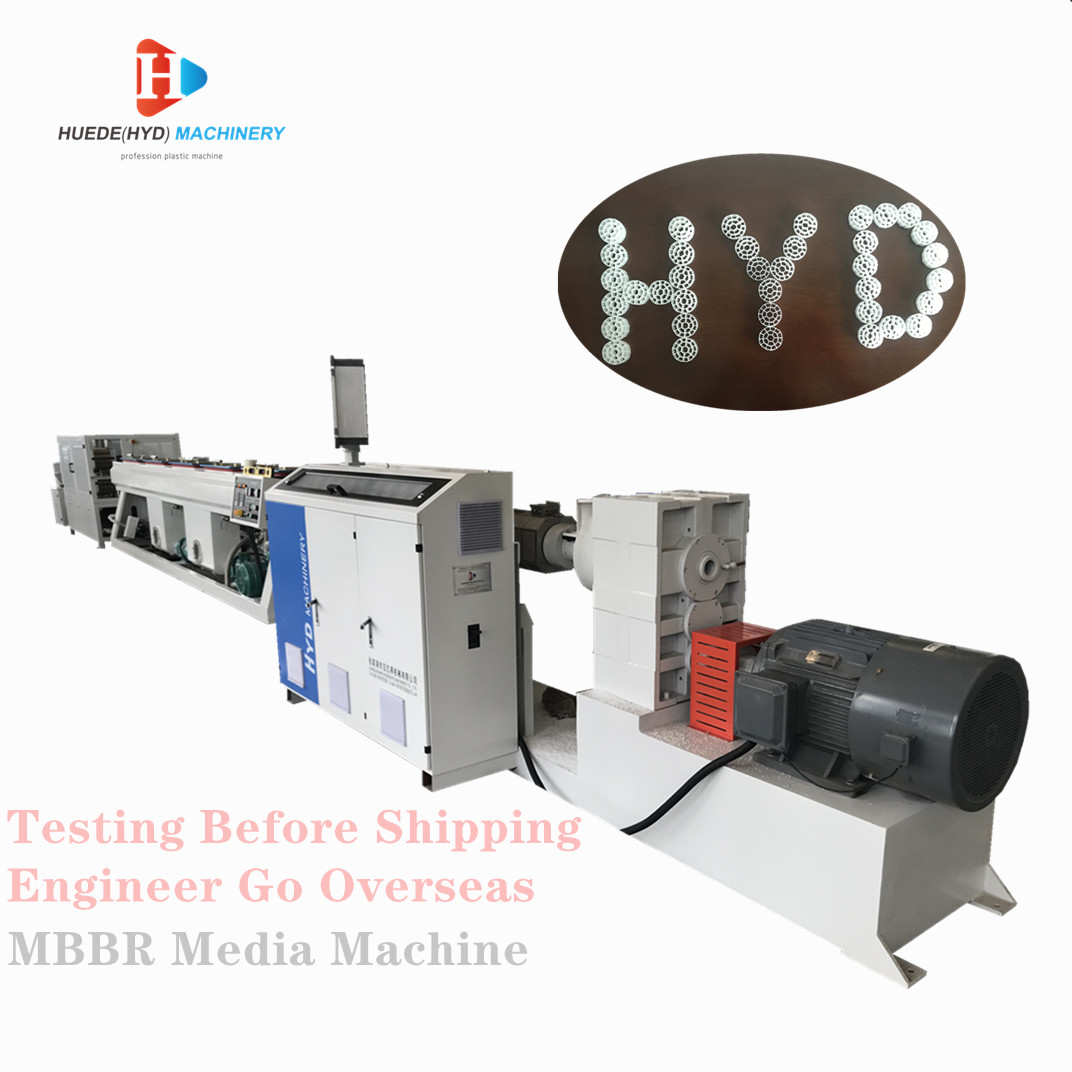 Four Cavity HDPE MBBR Bio Carrier Filter Media Extruder MBBR Making Machine