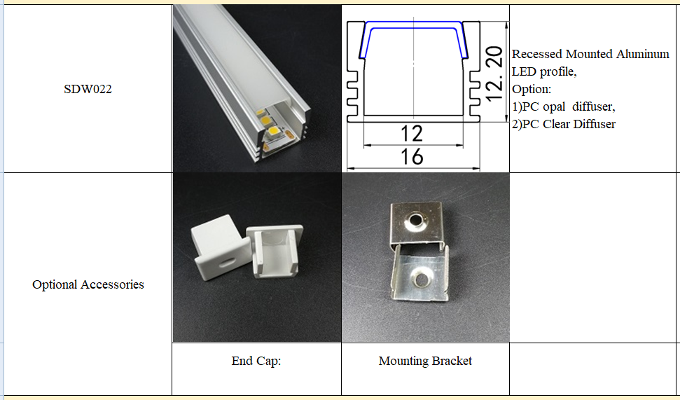 Fine Quality Decoration Design Recessed Light U Shape Aluminium Profile For Led Lighting Strips