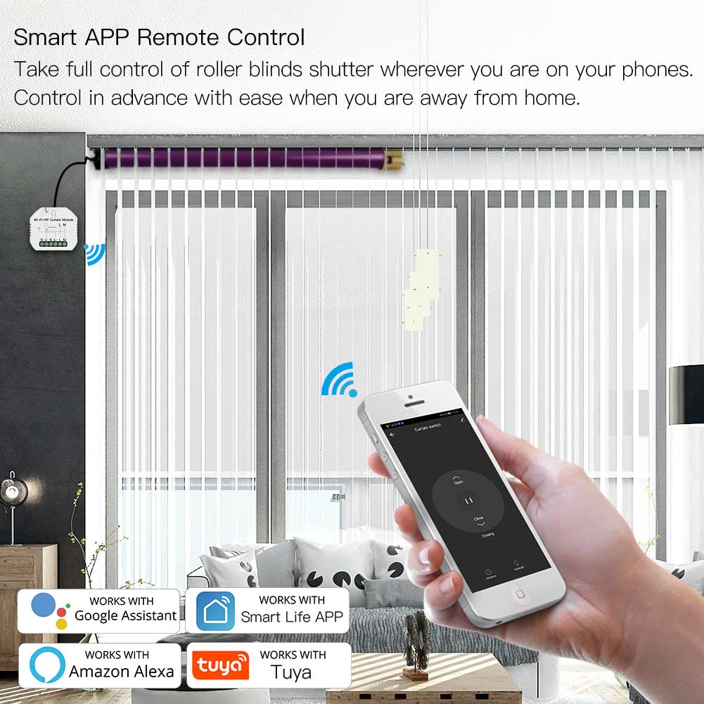 WiFi RF433 Wireless IoT Smart Curtain Switch Module