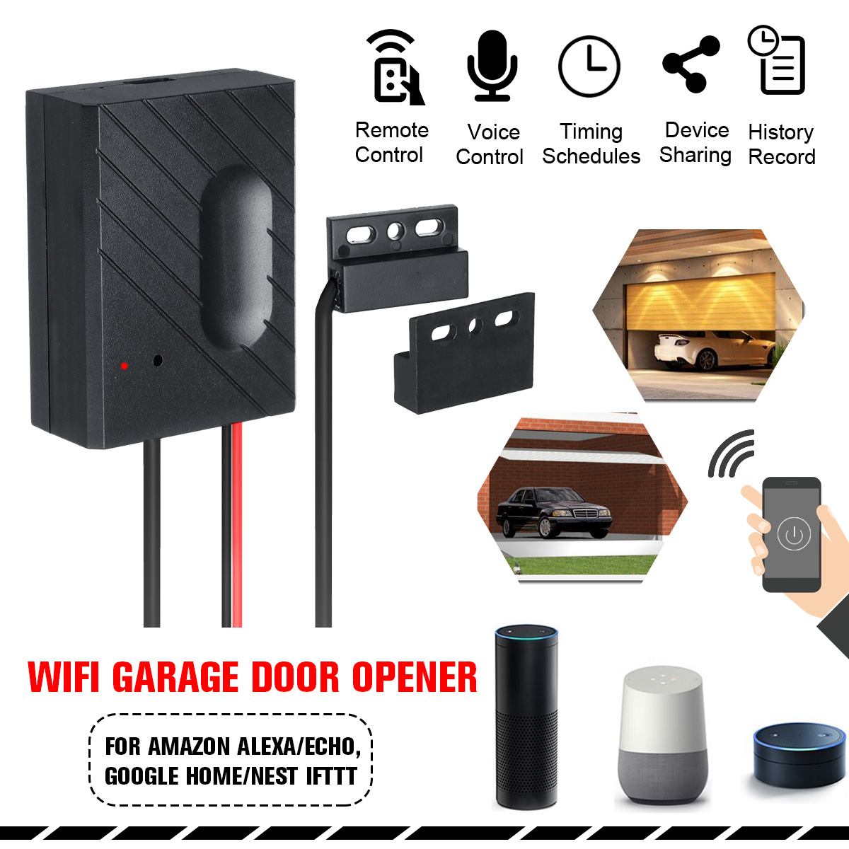 WiFi Smart Automation Relay Switch Garage Door Gate Opener