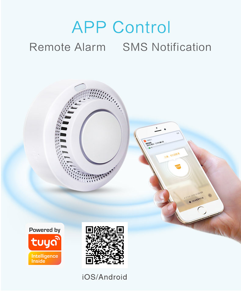 WiFi Smart IoT Wireless Smoke Fire Alarm Detector