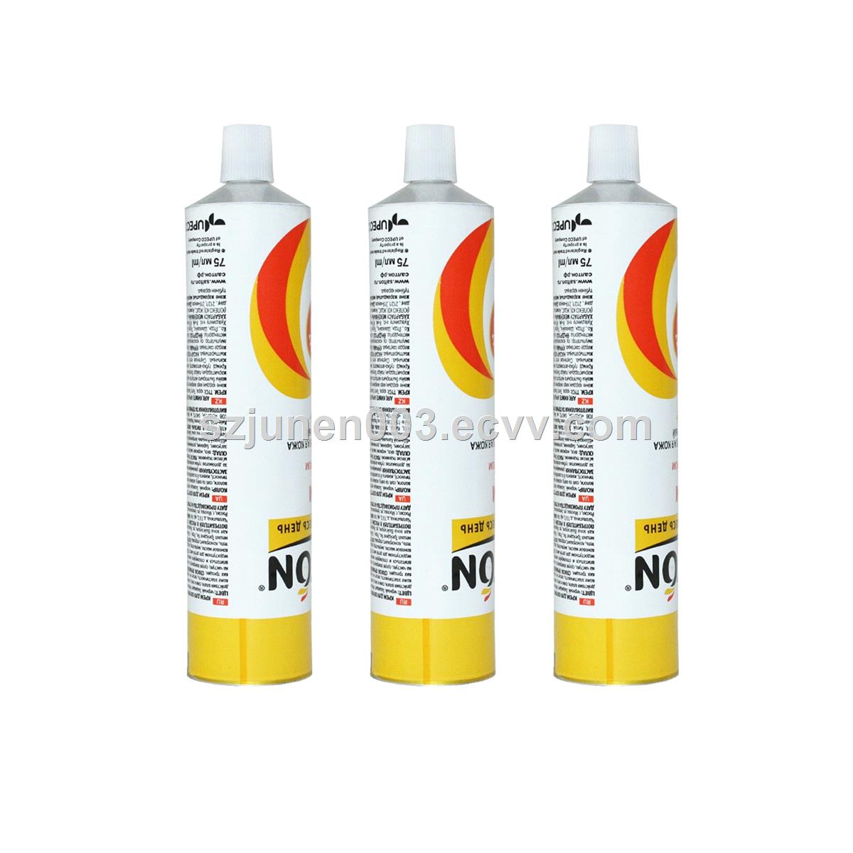 Collapsible aluminum shoe polish tube packaging