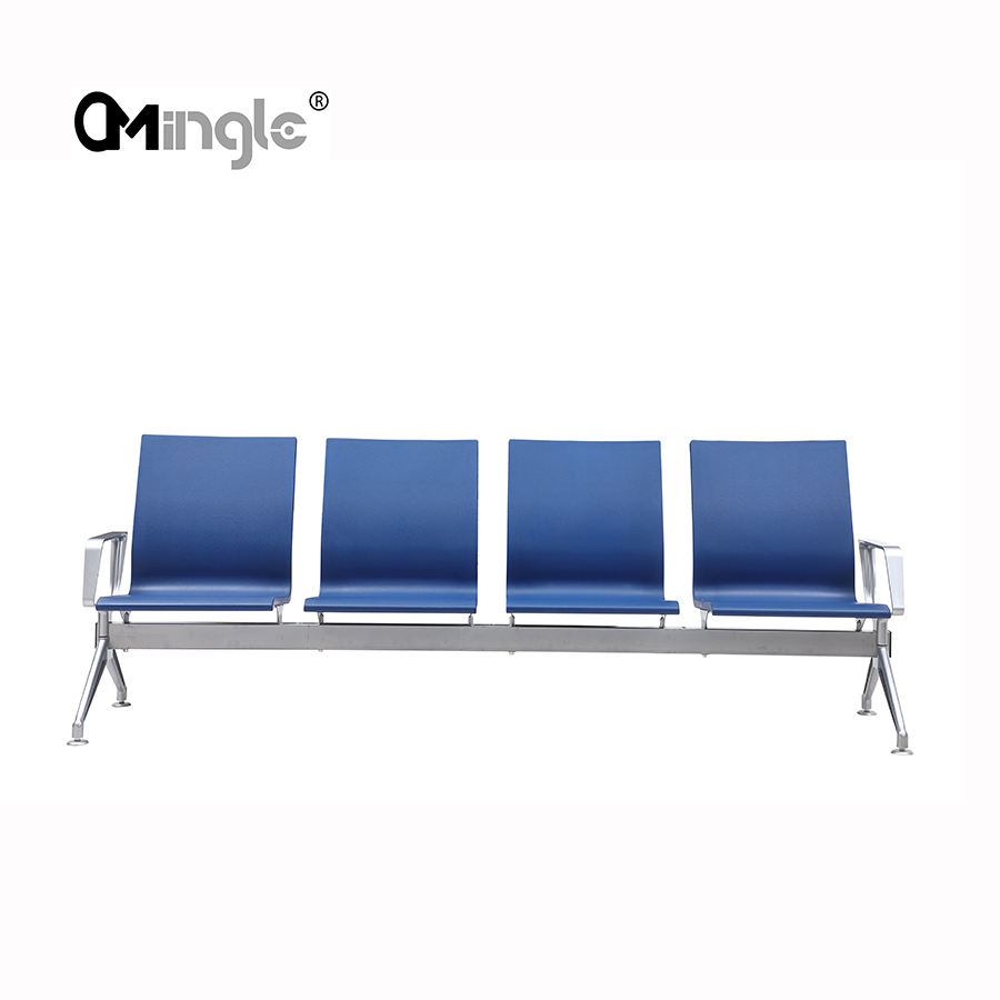 Popular airport chair 3 seats PU waiting benches seating beam gang waiting chair