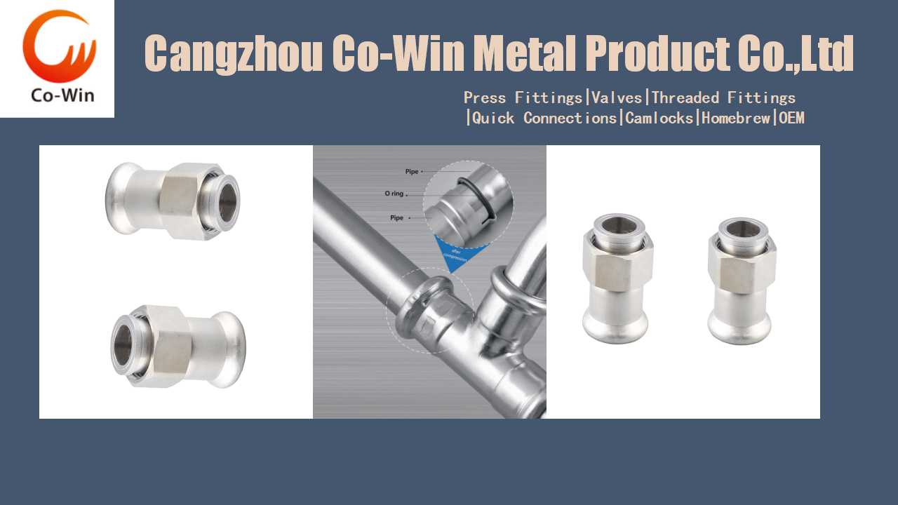 Stainless Steel Press Fitting Coupling Nut Removed 304316 Press Fitting