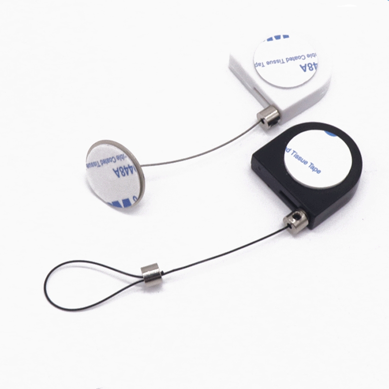 Retractable D Shaped Anti Theft Pull Box Recoiler For Jewelry Store