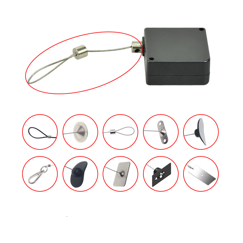 Square Retail Security Position Setting Pull Box Recoiler