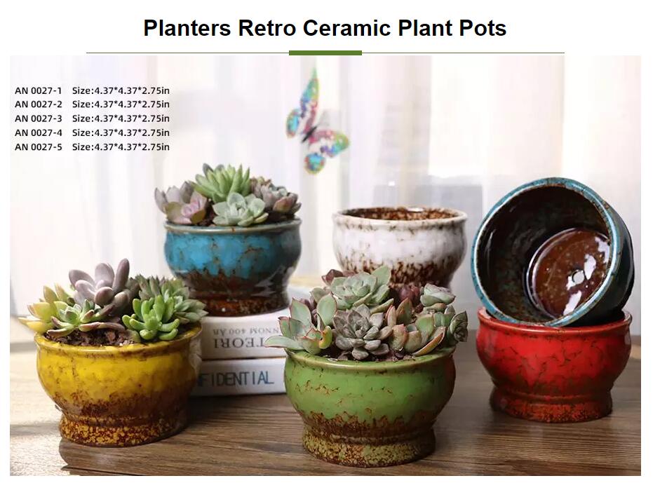 Wholesale antique mini succulent pot garden home decoration ceramic planter garden flower pots