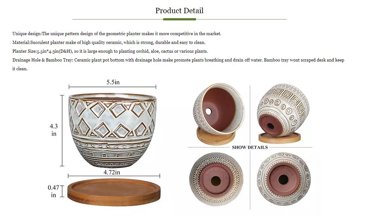 Wholesale nordic style garden home decoration ceramic planter garden flower pots