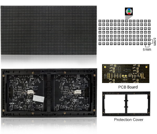 PH5 Indoor Full Color SMD LED display module with compeitive price high quality