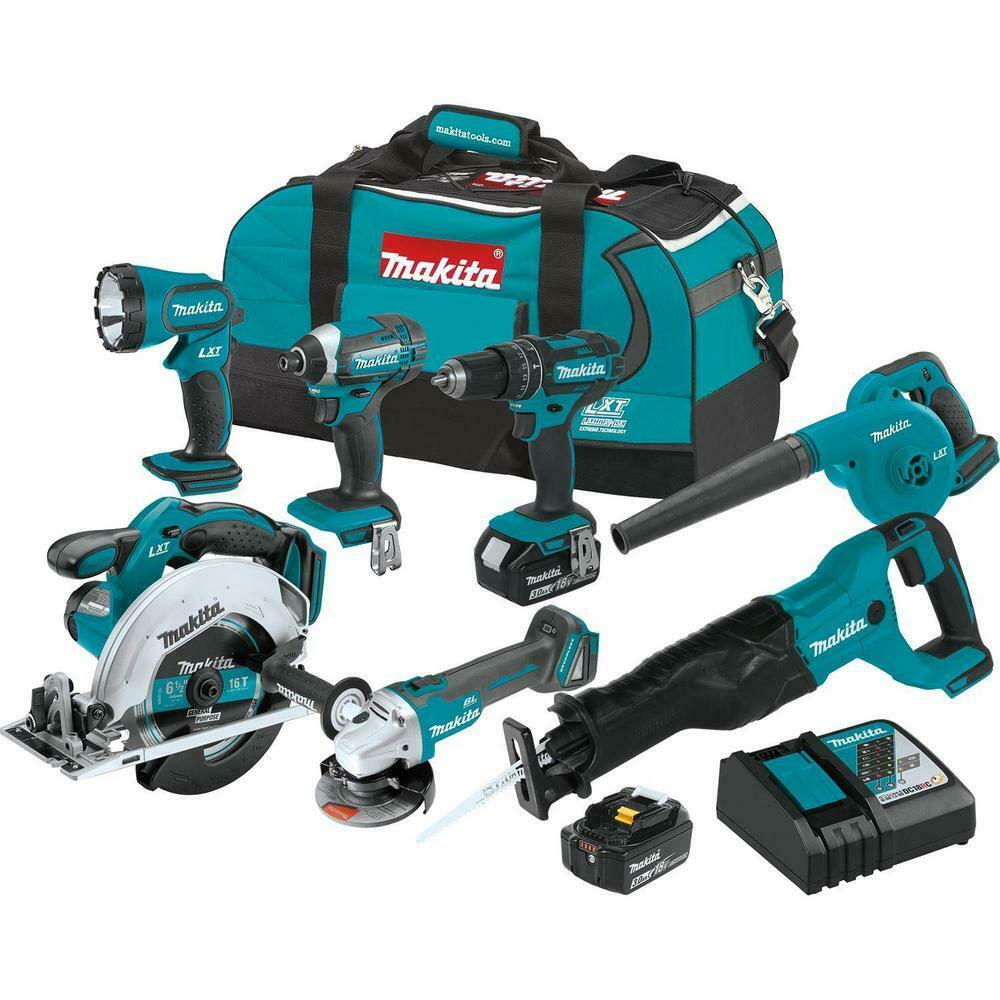 MAKITA XT706 18V LXT 18Volt 30Ah LithiumIon Cordless 7Piece Combo Kit