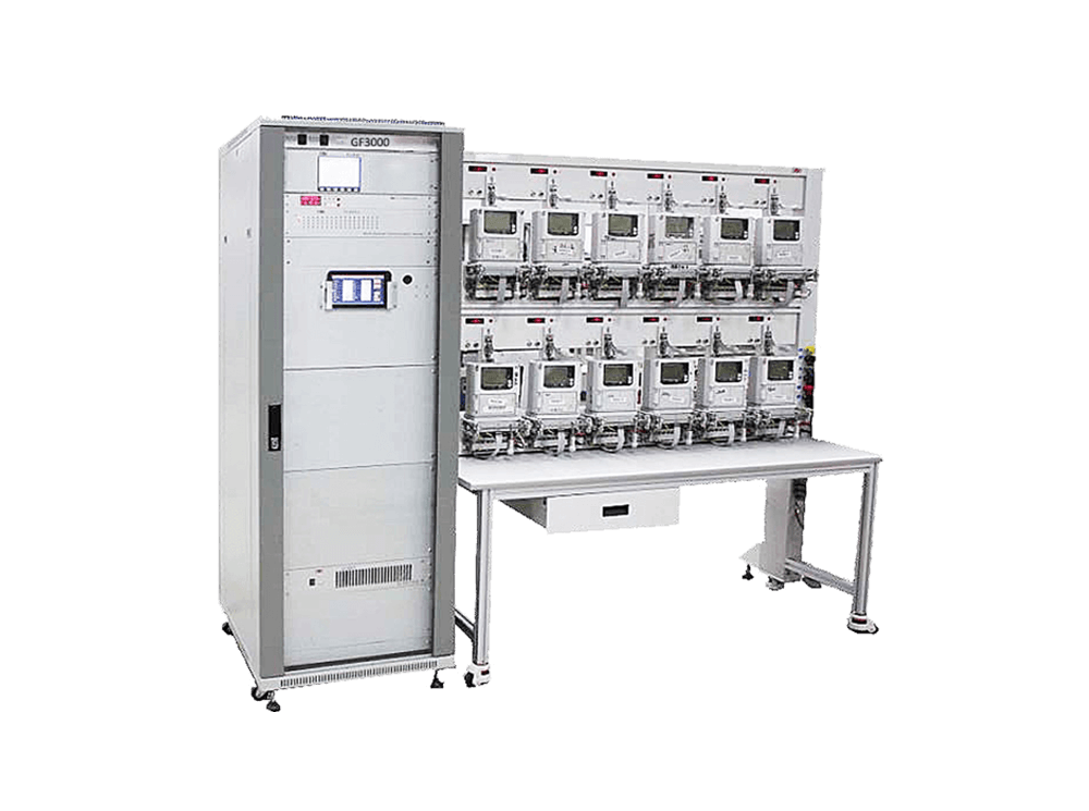 GF3000 STATIONARY MULTIPOSITIONS THREE PHASE ENERGY METER TEST BENCH