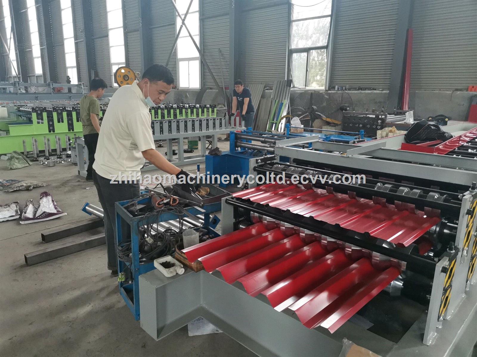 Corrugated Roof Tile Double Layer Tile Roll Forming Roofing Sheet Machine Price