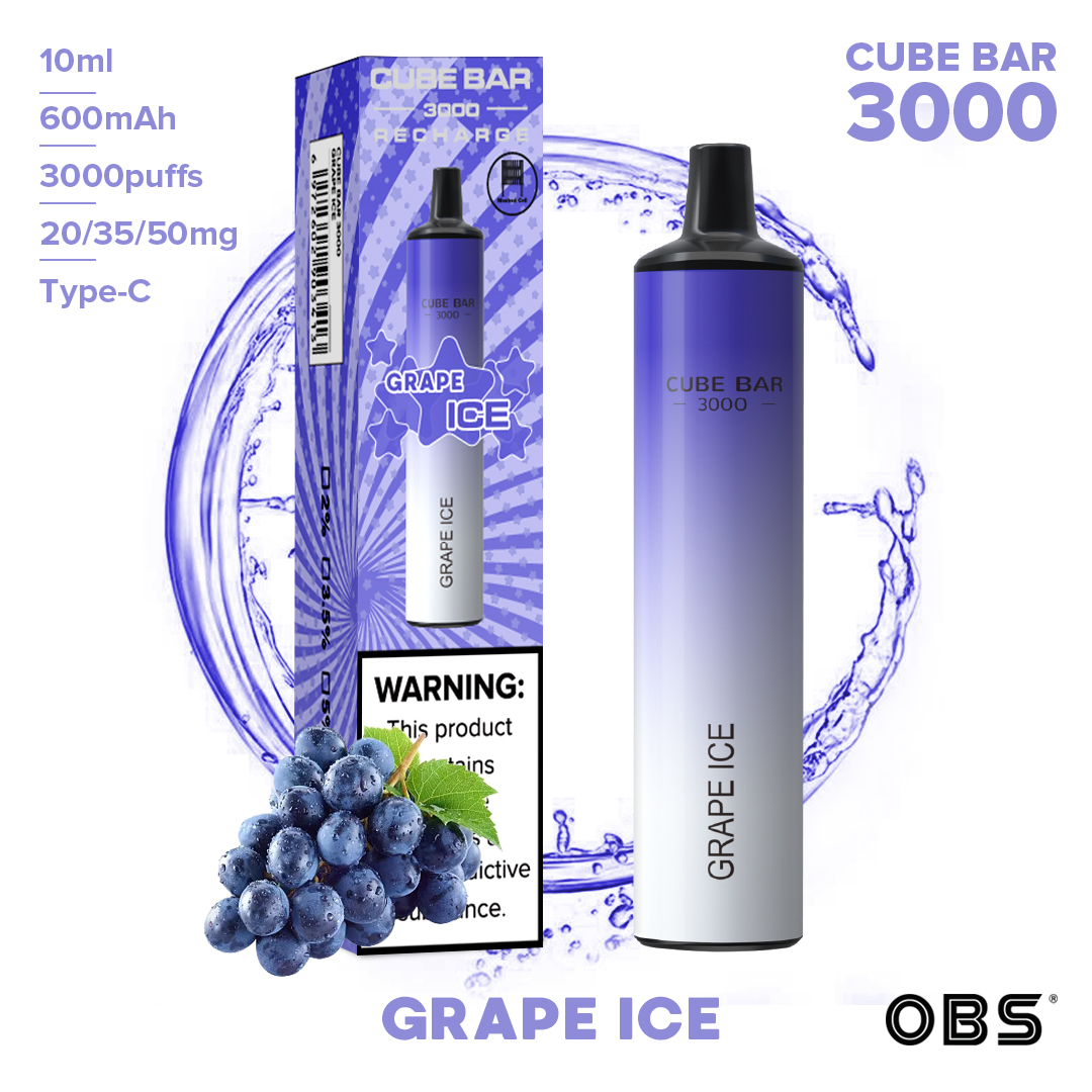 Closed Pod System 3000puffs Disposable Vape with Type C Charger Pod 10ml Eliquid PreUnit
