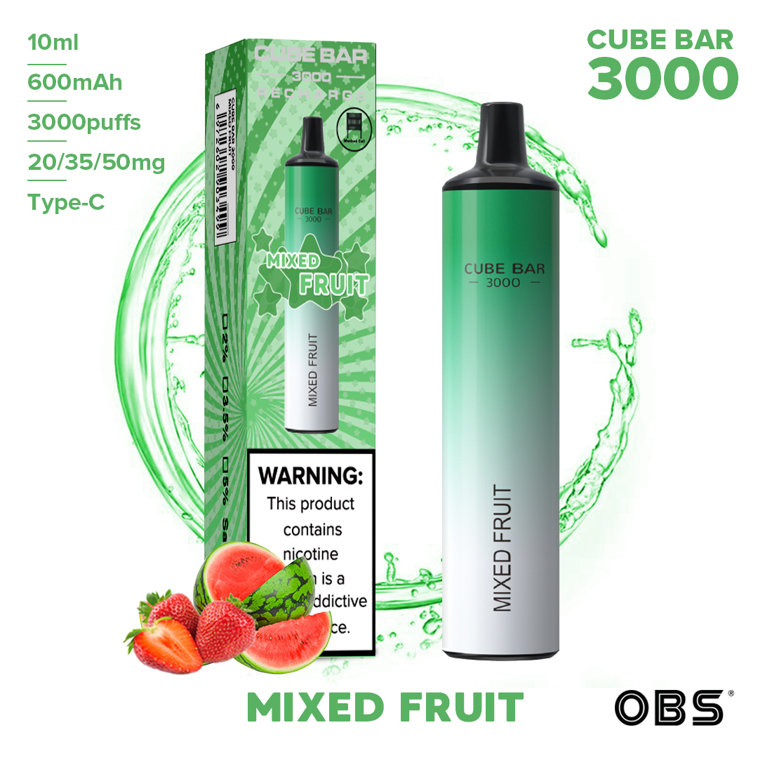 Closed Pod System 3000puffs Disposable Vape with Type C Charger Pod 10ml Eliquid PreUnit