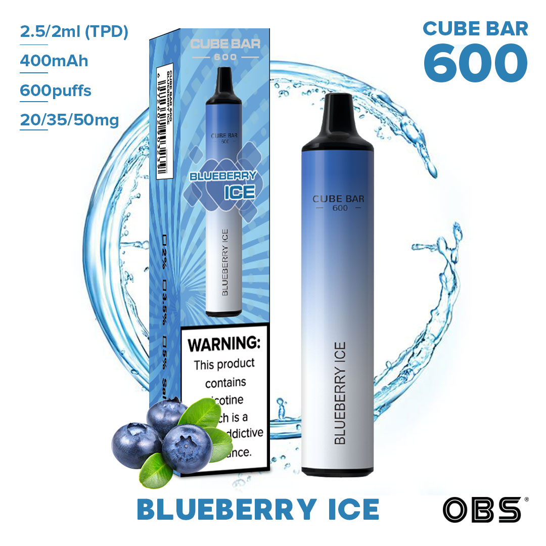 most Popular Obs Disposable E Cigarette Fashion Style 600 Puffs Vape Bar