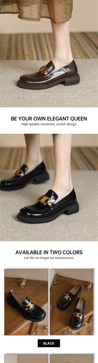 Retro single shoes thick soled raised Lefu shoes womens 2021 new round head thick heel small leather shoes British styl