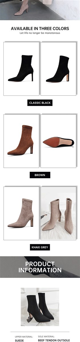 Sexy high heels thin elastic boots 2021 autumn winter ins tide thick HEELS SHORT BOOTS childrens socks boots net red th