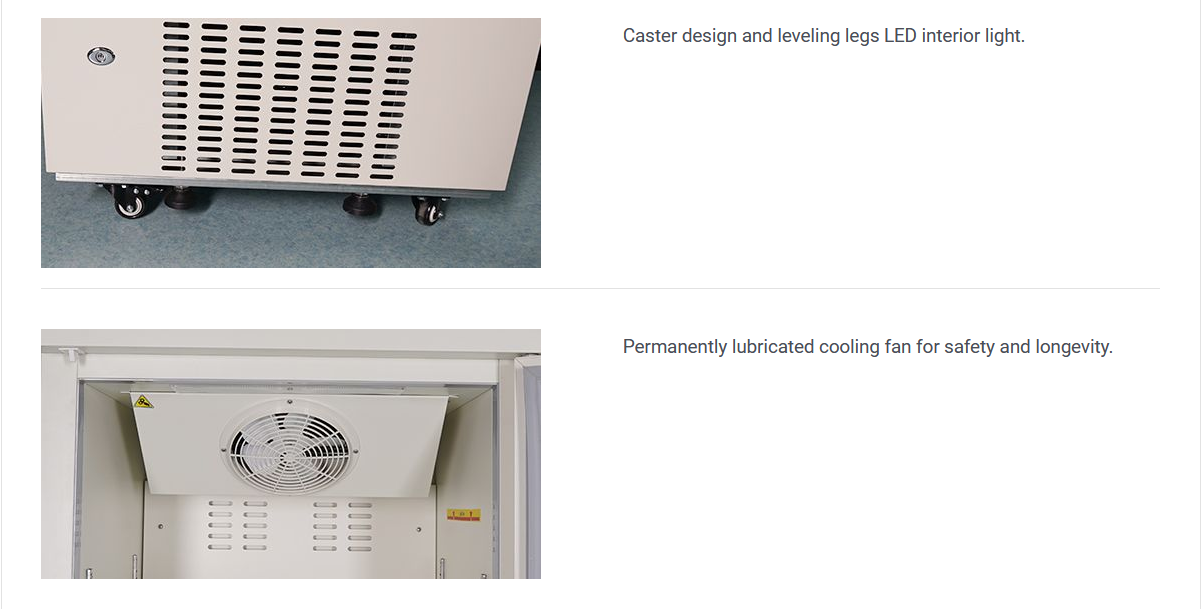 Bioevopeak Double Door Laboratory Pharmacy Medical Refrigerator 28 Degree Vaccine Refrigerator