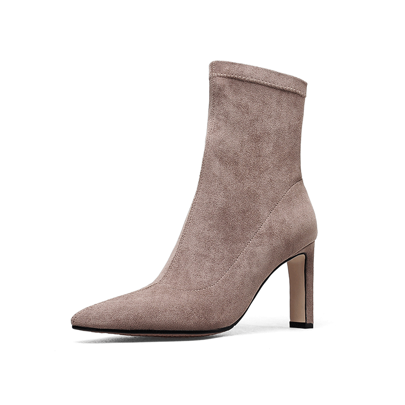Sexy high heels thin elastic boots 2021 autumn winter ins tide thick HEELS SHORT BOOTS childrens socks boots net red th