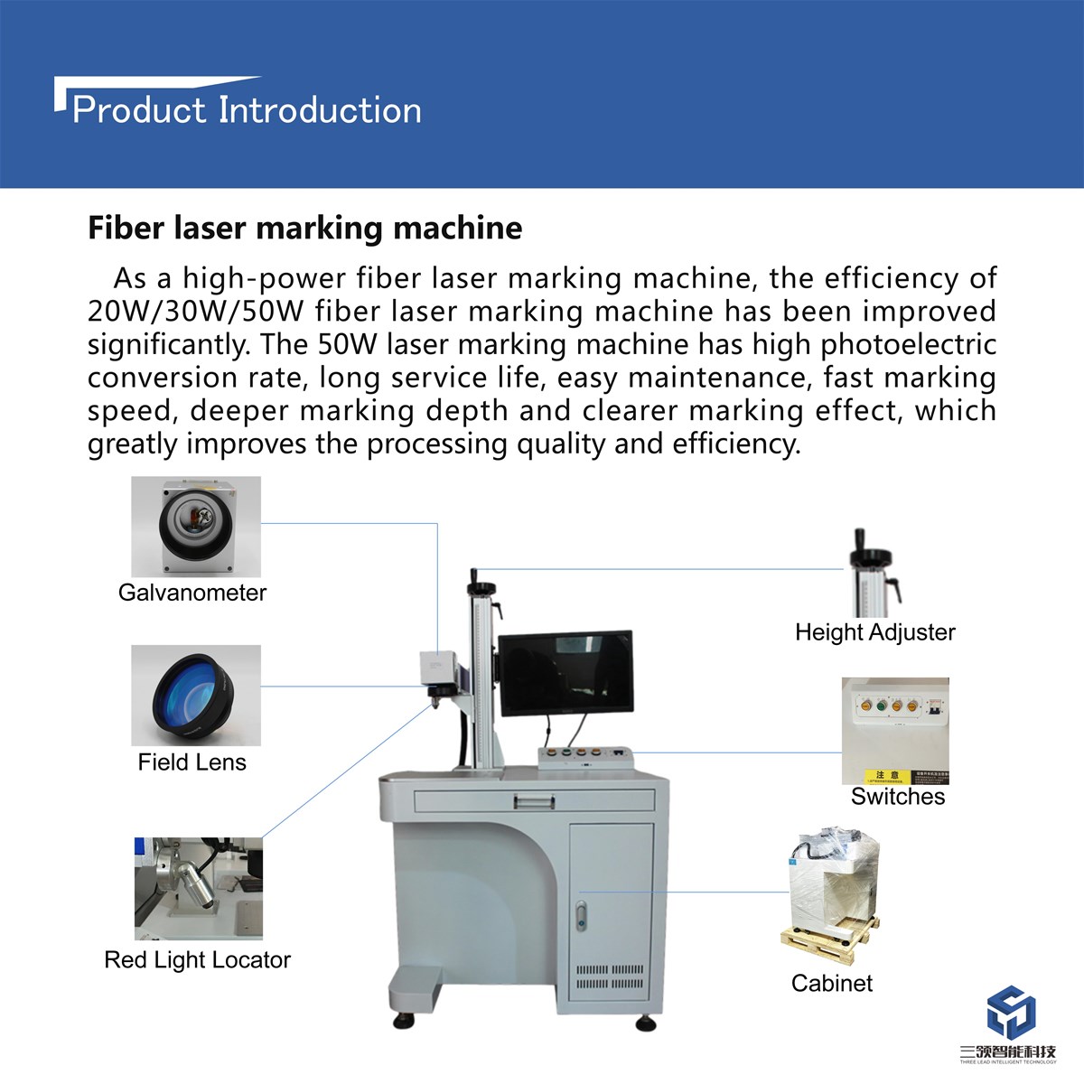 JPT Max Raycus 20W 30W 50W Fiber Laser Marking Machine Metal Fiber Laser Engraving Machine
