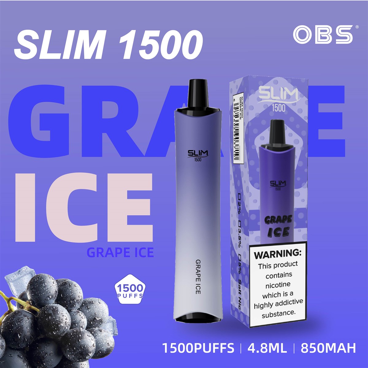 New Arrival Disposable Vape Device Slim 1500 Puffs 48ml Prefilled Vape Kit New Arrival Disposable Vape Device Slim 1500 Puffs 48ml Prefilled Vape Kit
