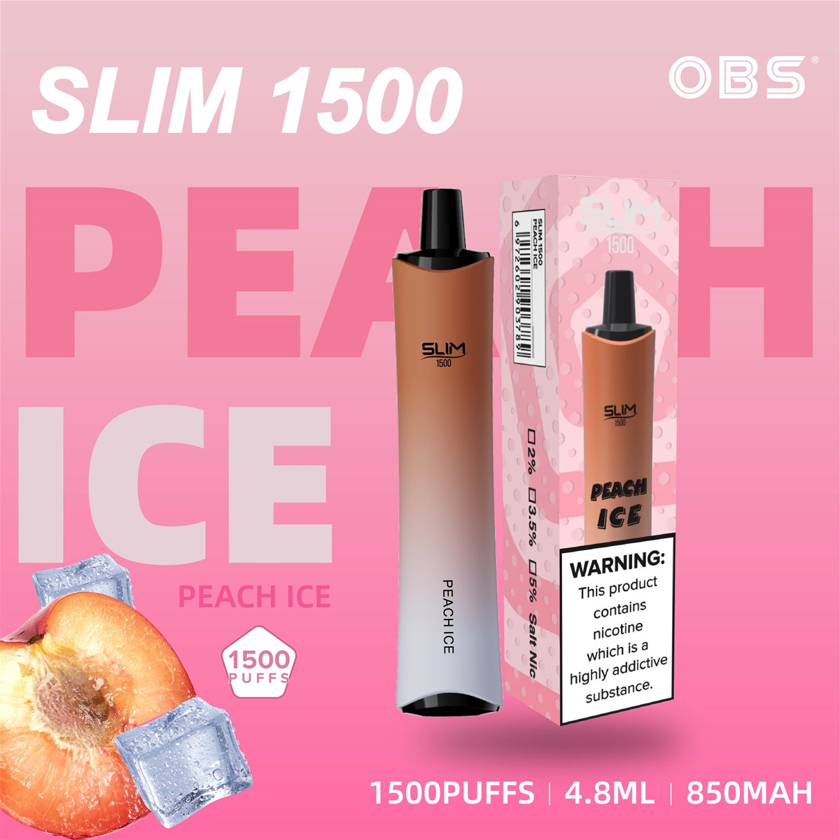 New Arrival Disposable Vape Device Slim 1500 Puffs 48ml Prefilled Vape Kit New Arrival Disposable Vape Device Slim 1500 Puffs 48ml Prefilled Vape Kit