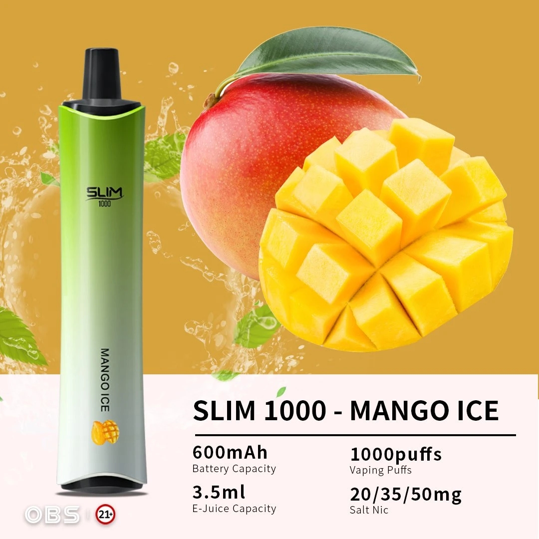 2022 Hot Selling Obs Slim 1000 Puffs Disposable Vape Pen