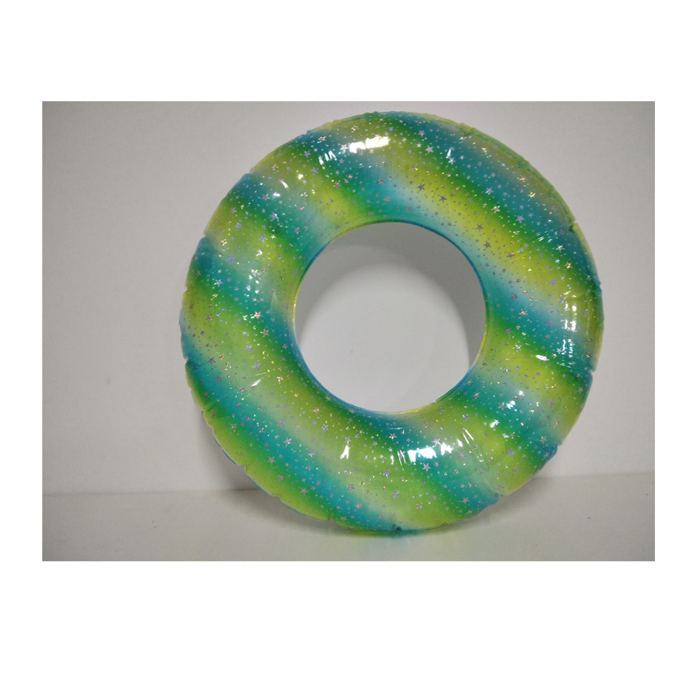 2022 colorful PVC Inflatable glitter Swimming Ring